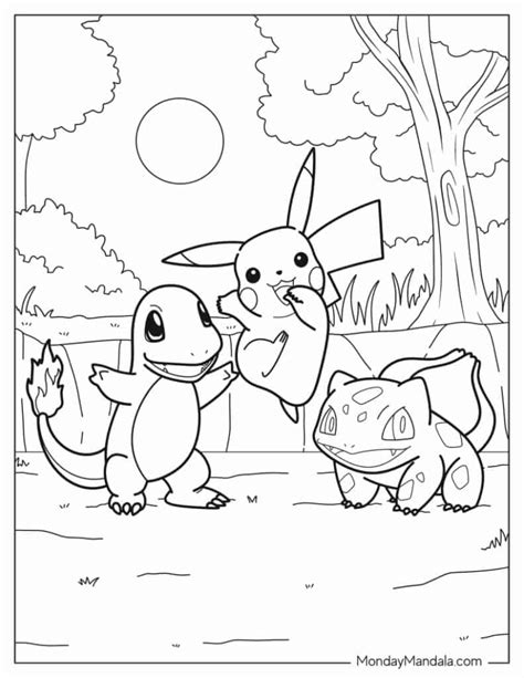 pokemon coloring page for kids|Pokemon Coloring pages for kids (Free PDF。